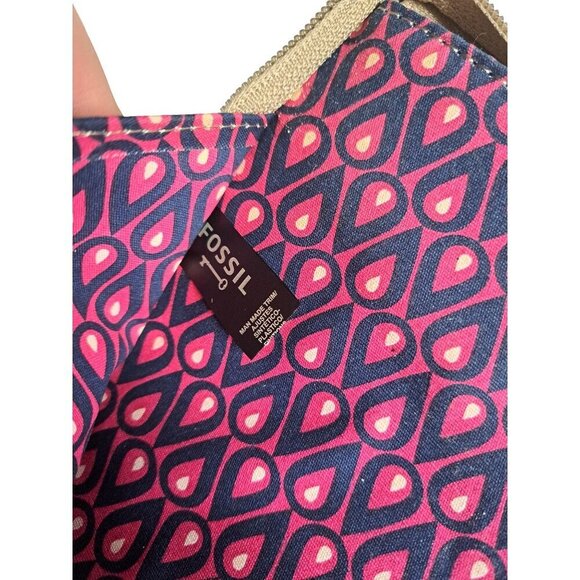 FOSSIL Key Per Tablet Book Kindle Cover/Organizer Canvas Floral Zip Closure - Picture 8 of 12